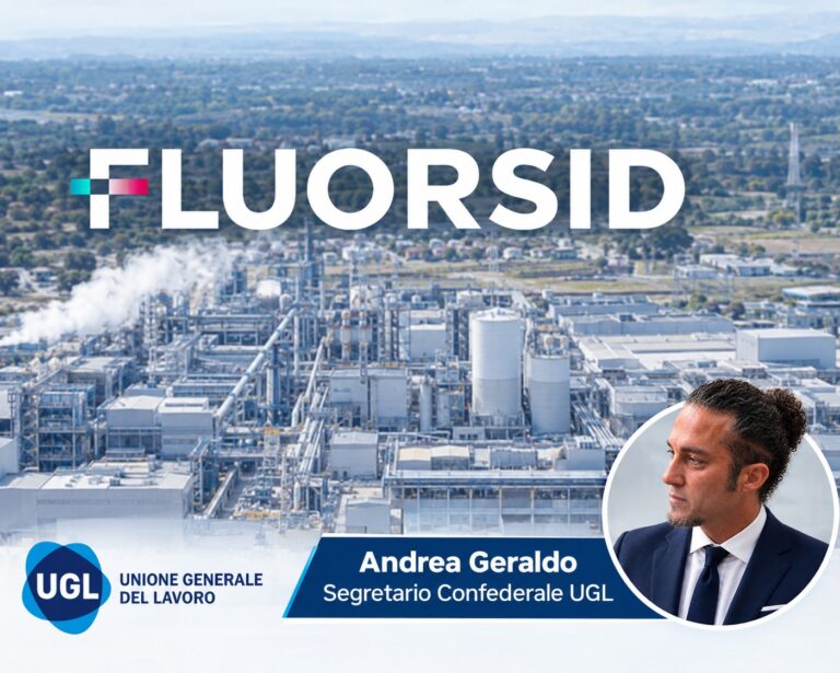 Crisi Fluorsid, UGL: «A rischio il futuro dei lavoratori. Il 30 settembre incombe la minaccia di decisioni unilaterali»